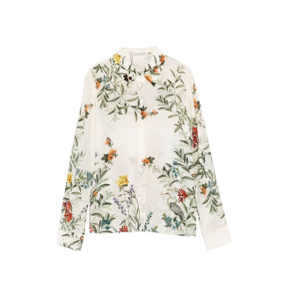 Alice+Olivia Women Printed Silk Shirt